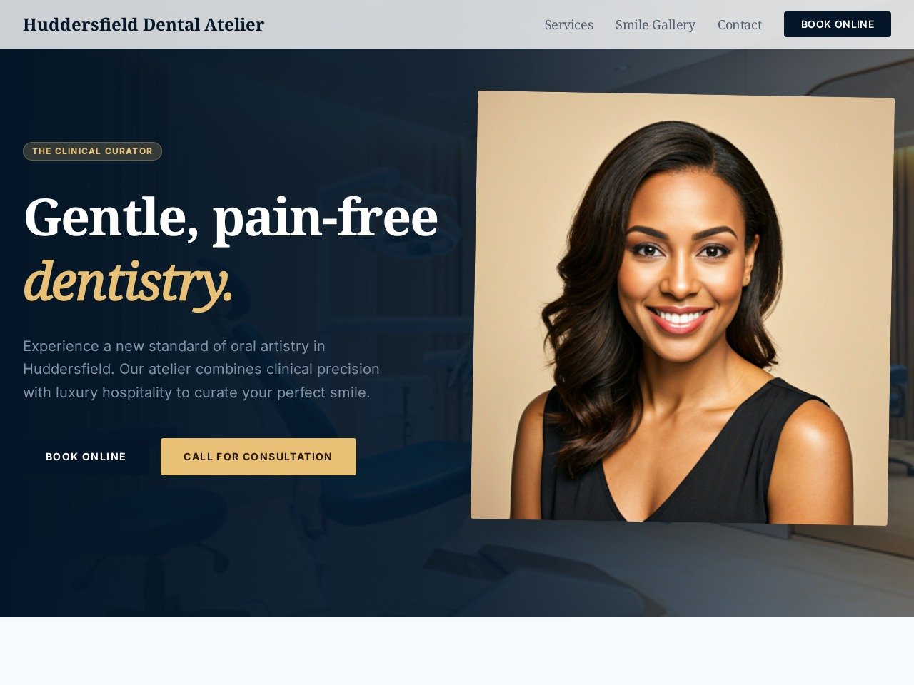 Huddersfield Dental Atelier website — high-end dental practice